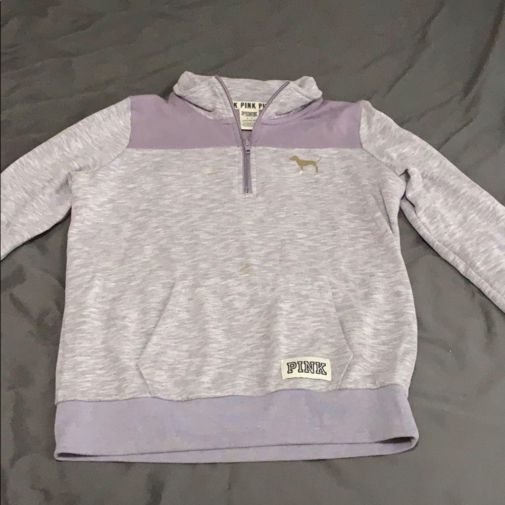 PINK half zip hoodie